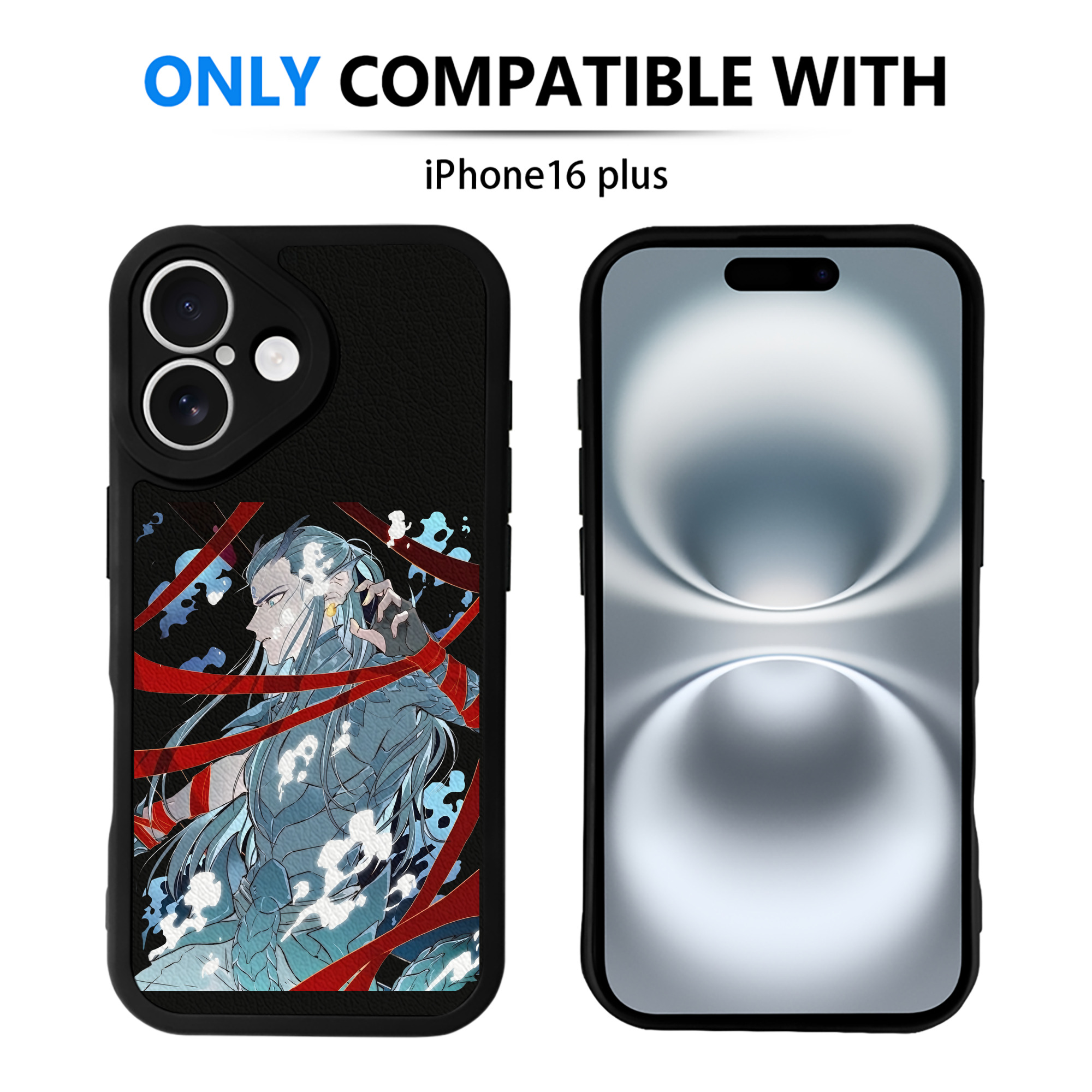 （画像用） Ne Zha 2 ナタ 魔童の大暴れ 【iPhone 16シリーズ対応】シリコンスマホケース（レザー調） 材質：シリコン